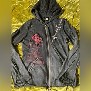 Punk Rave Spiderweb Cutout Jacket